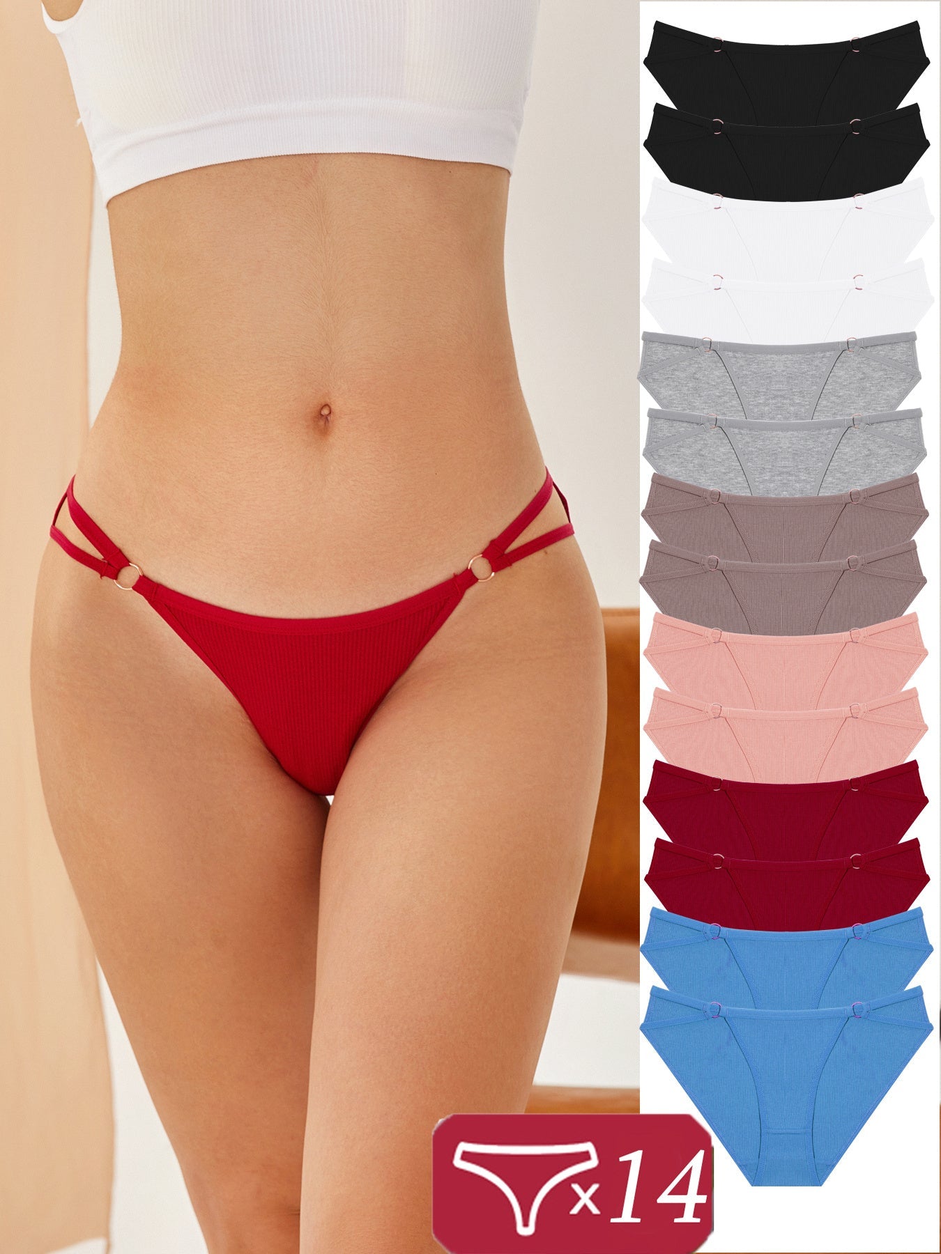 14-Pack Women's Bikini Briefs - Soft Seamless Everyday Comfort – view 8