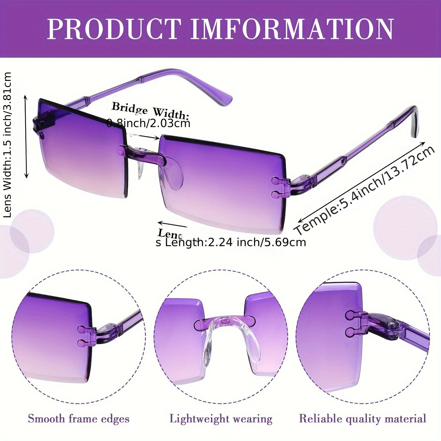 Y2K Glasses Bulk 12 Pairs Women Men Rimless Rectangle Vintage Retro Eyewear Square Frameless Party Decoration Glasses Set Unisex Fashion Accessories Photo Booth