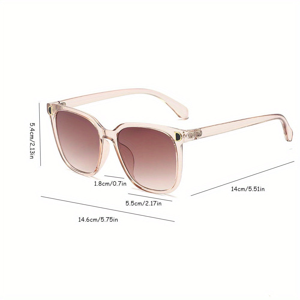 Retro D-Shape Sunglasses Women Anti-Reflective PC Lenses Lightweight Fashion Eyewear for Party Holiday Summer Black Tawny Pink Mother's Day Birthday Gift
