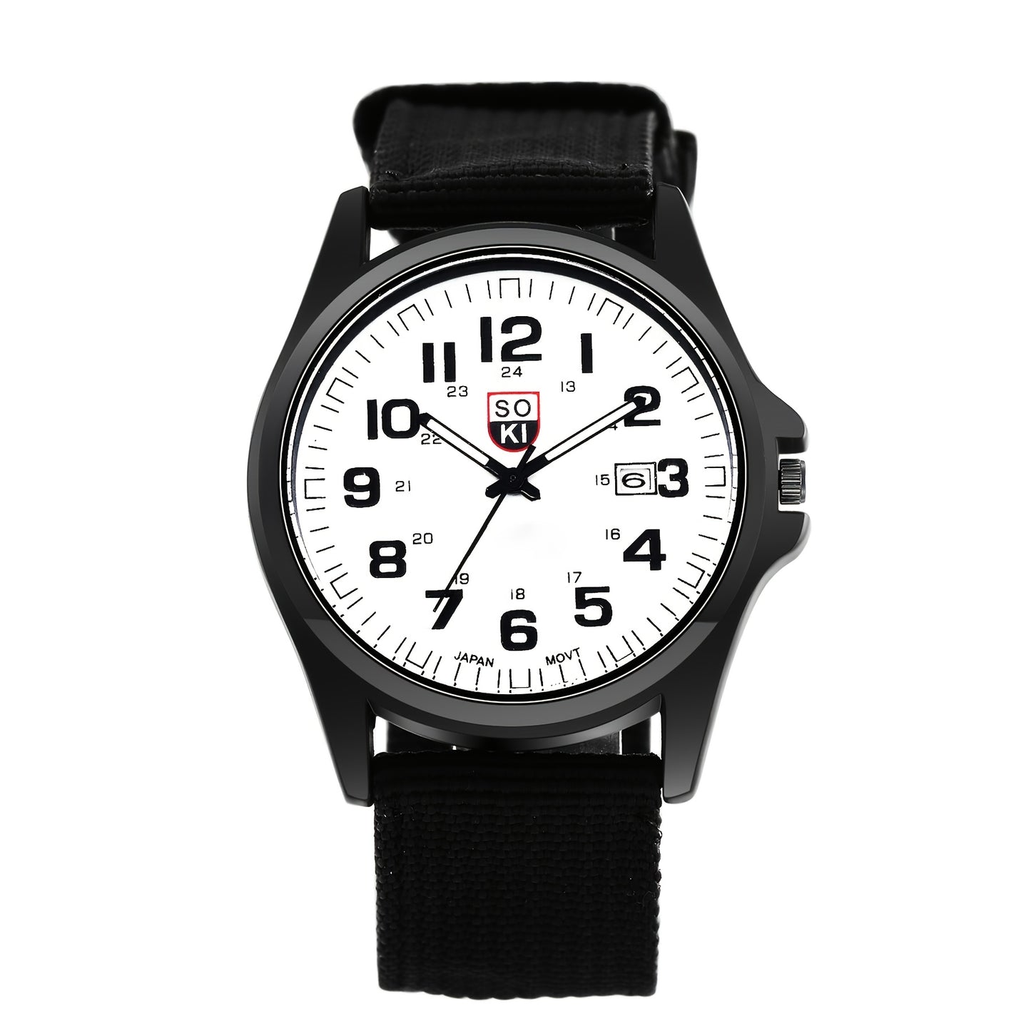 Men's Minimalist Quartz Watch – 24H Display, Luminous Dial, Date Calendar, Analog Casual Wristwatch in Green, Black, Coffee & More Colors