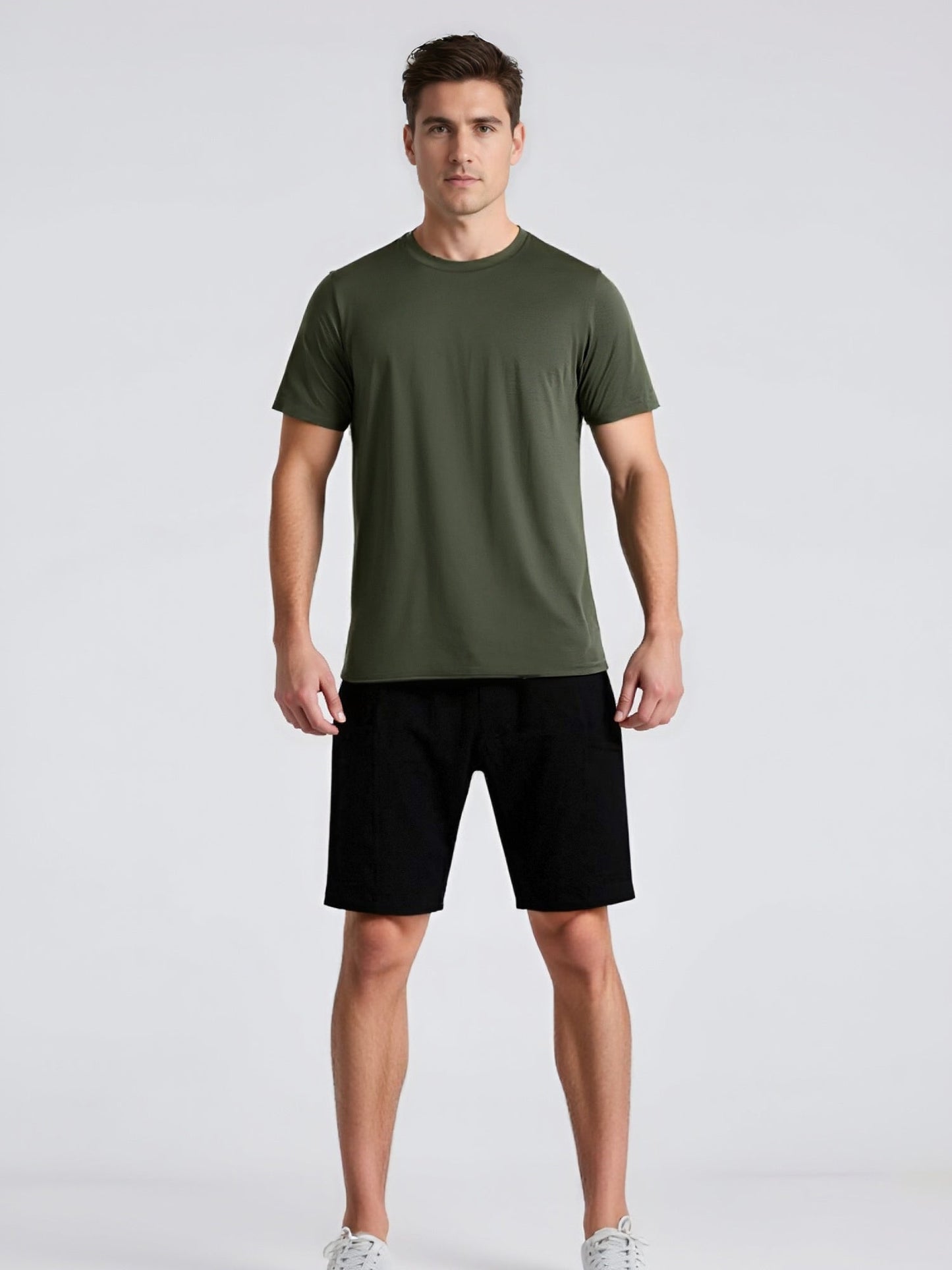 6pcs Men's Moisture Wicking T Shirts Short Sleeved Crew Neck Design Lightweight – view 14