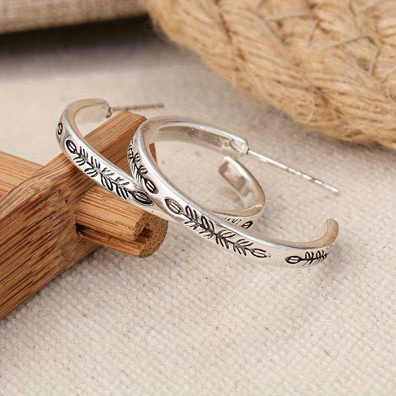 Hoop Earrings 925 Sterling Silver Handmade Hypoallergenic Stamped Everyday Earrings Minimalist Silver Hoops Gift for Women Girls