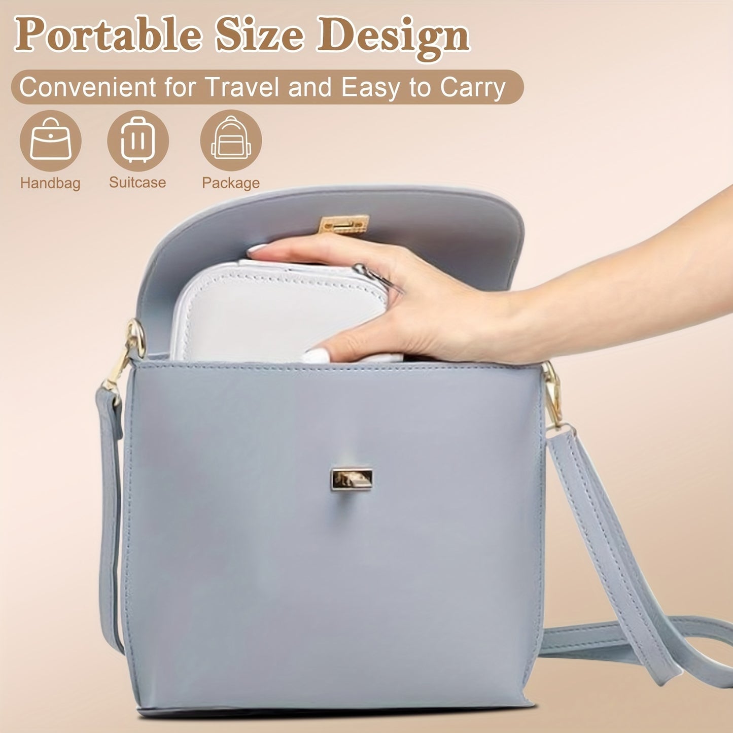 Travel Makeup Bag with LED Mirror Jewelry Box Portable Rechargeable 3 Color Adjustable Light Vanity Case Organizer Wedding Bridal Mother's Day Gift