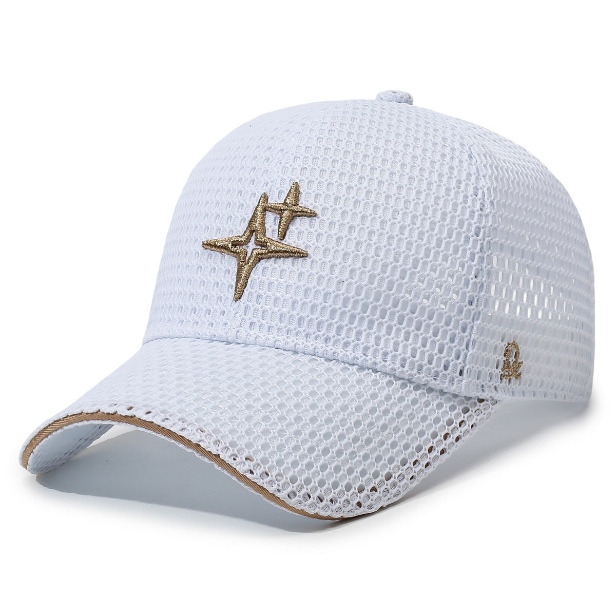 Baseball Cap - Mesh with Star Embroidery for Men & Women Breathable Adjustable Peaked Sun - product detail view 22