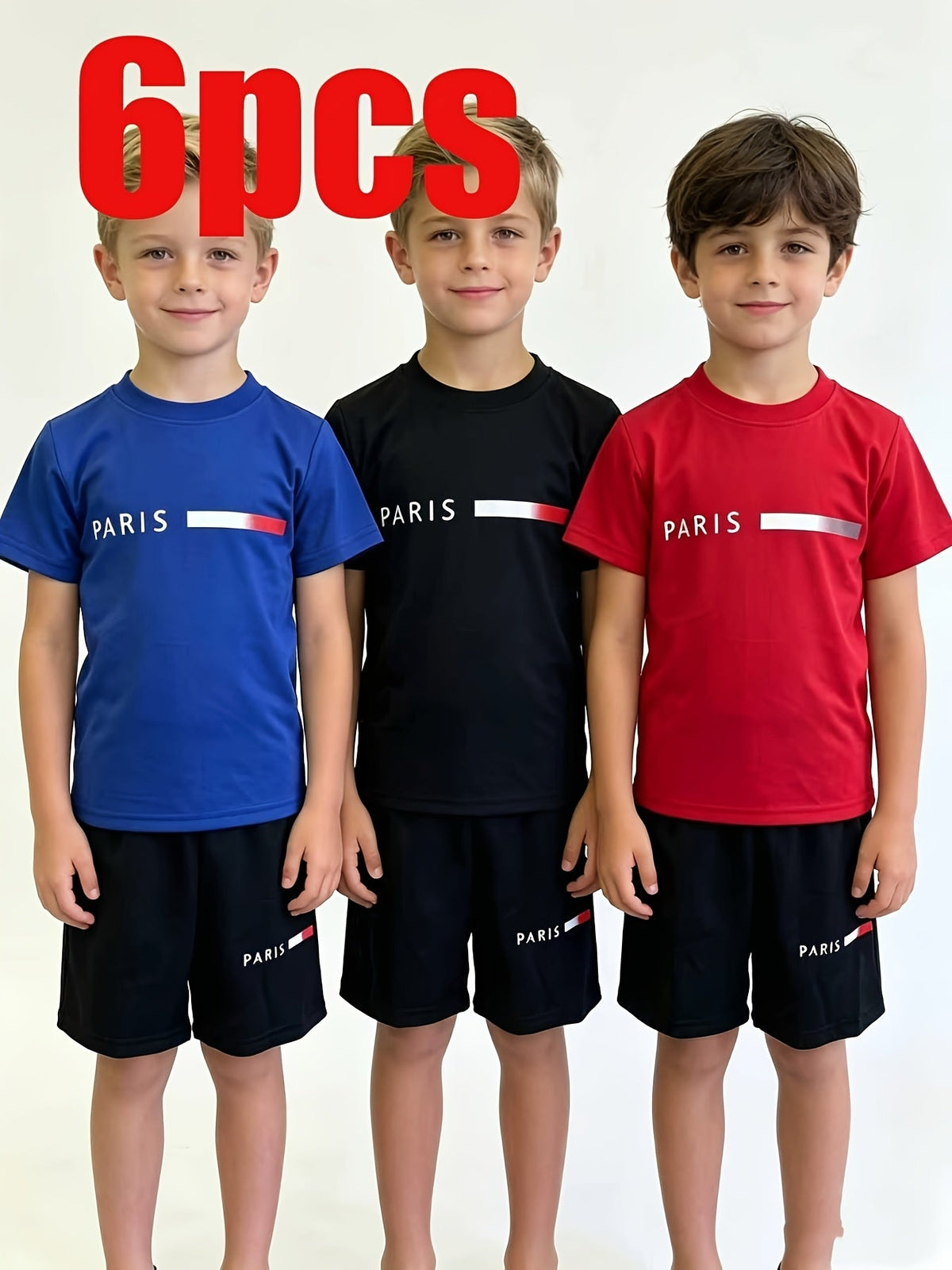 Boys' Printed T-Shirt & Shorts Set - 6-Piece 3909 – view 14