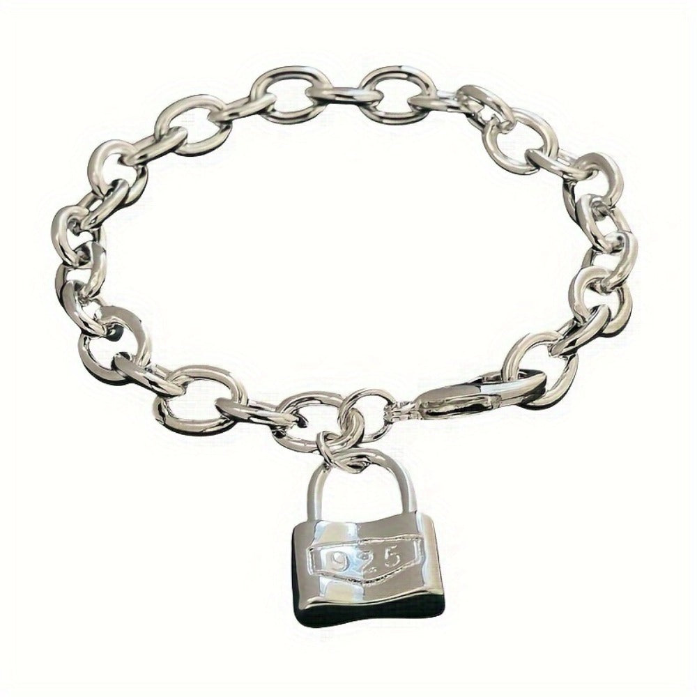 Bracelet for Women - 925 Sterling Silver Lock Clasp - Korean Style Pendant Chain for - product detail view 13