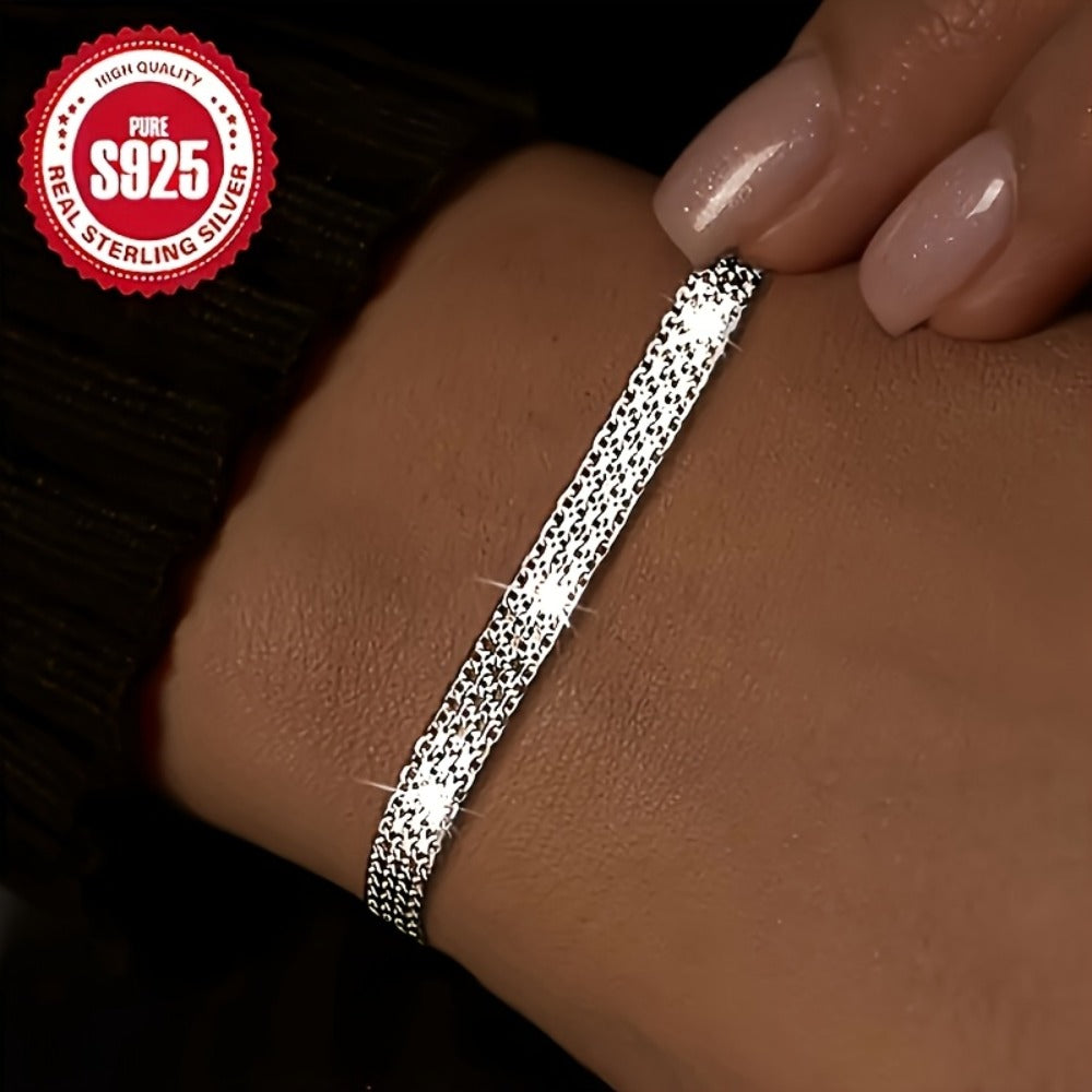 Bracelet for Men - S925 Sterling Silver Braided Set 4pcs - Woven Rope Bangle Stack for Women - product detail view 5