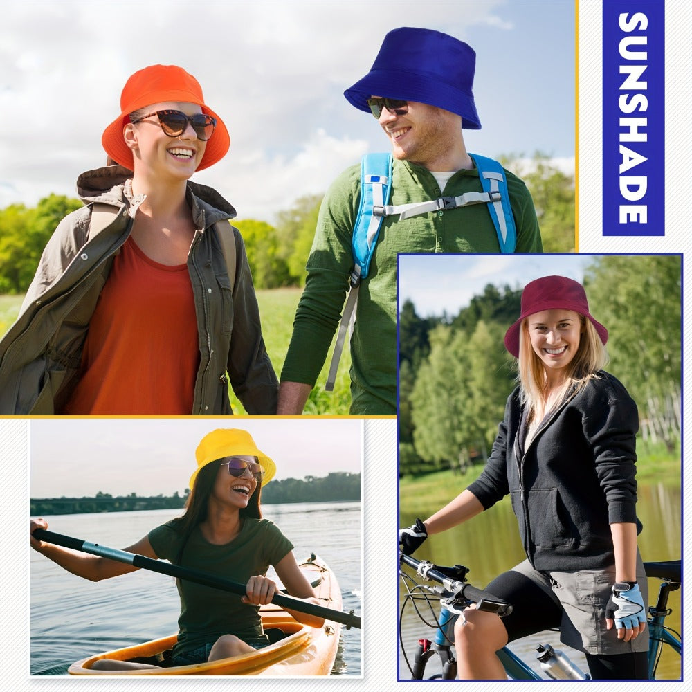 Bucket Hat - Bulk 30 Pcs Packable Solid Fishing for Women Men Travel Beach Sun Cap - product detail view 5