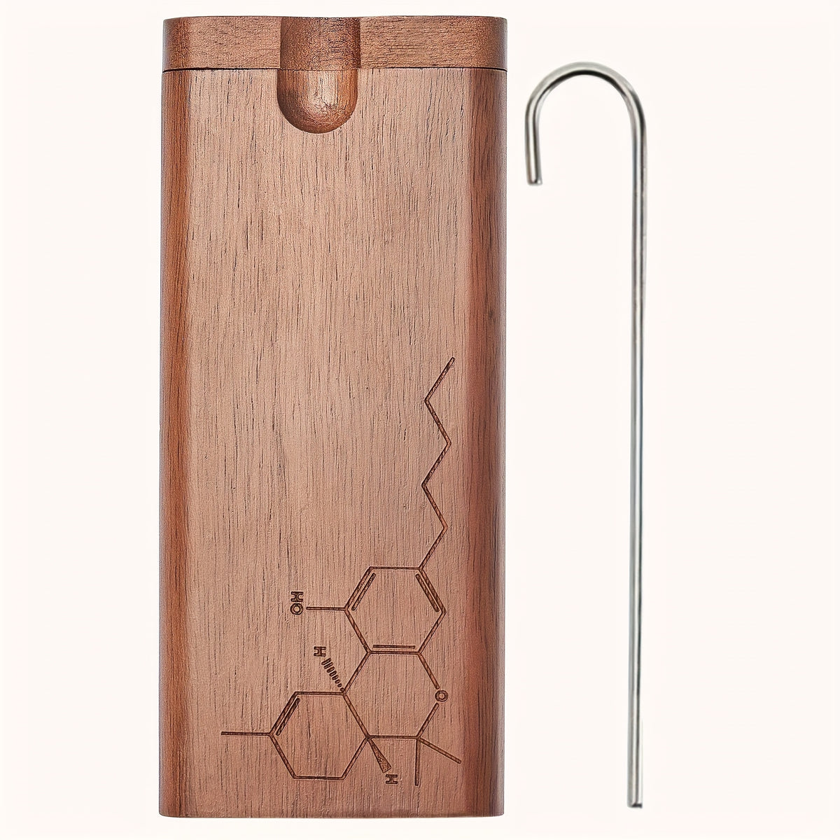 Cigarette Case - Wooden for Men Engraved Storage Box, Slim Portable Holder, Perfect - product detail view 19