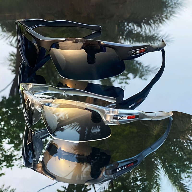 Driving Sunglasses 3 Pack Polarized Half Frame Anti-Glare UV Protection for Men Women – Lightweight Black Semi-Rimless Eyewear, Rearview Mirror Compatible, Road Trip Commute