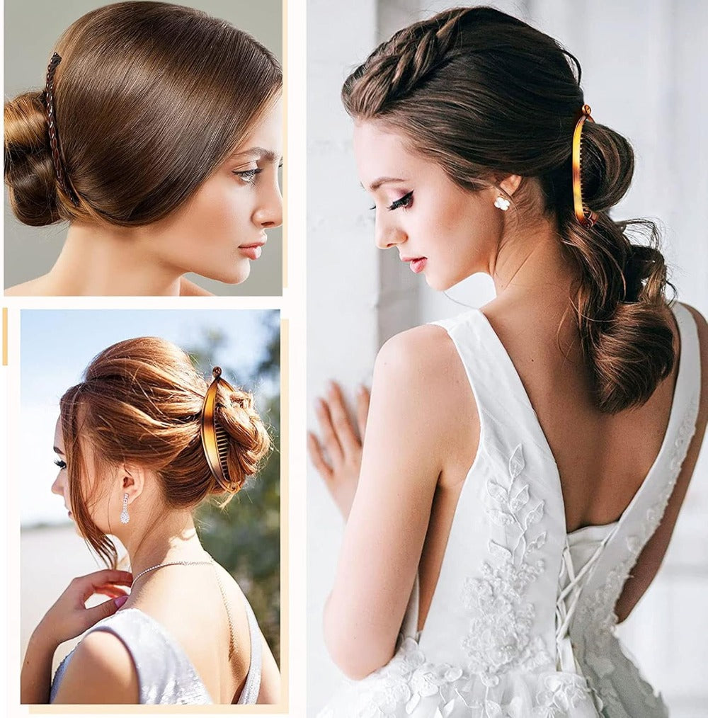 Hair Clips for Women - Banana 20pcs Flexible Plastic Claw Clip Set Comb Fishtail Ponytail Clip - product detail view 9