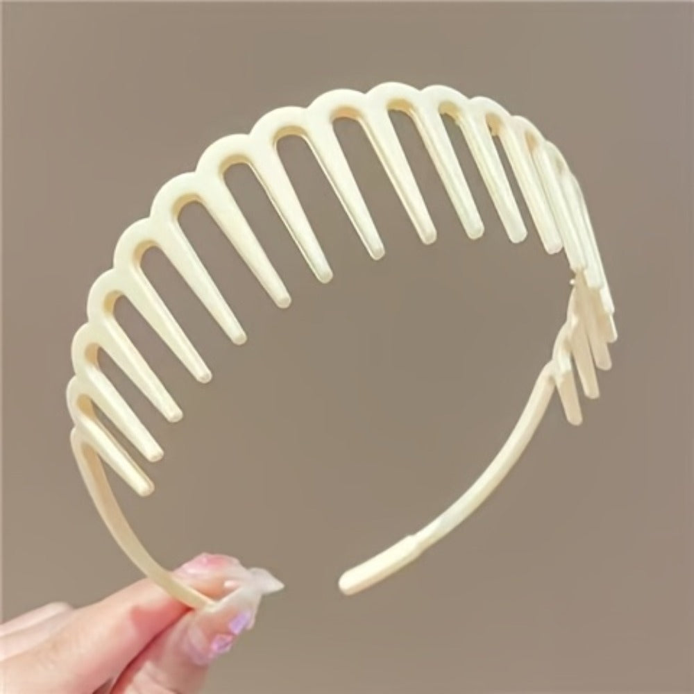 Hair Clips for Women - Face Wash Headbands for 5 Pack Long Tooth Non-Slip Matte Plastic Bands - product detail view 14