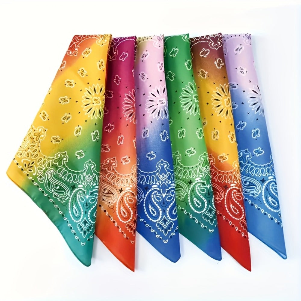 Headband for Women - Tie-Dye 12 Pack Paisley Pattern Gradient Color Unisex Boho Hip Hop Punk - product detail view 8