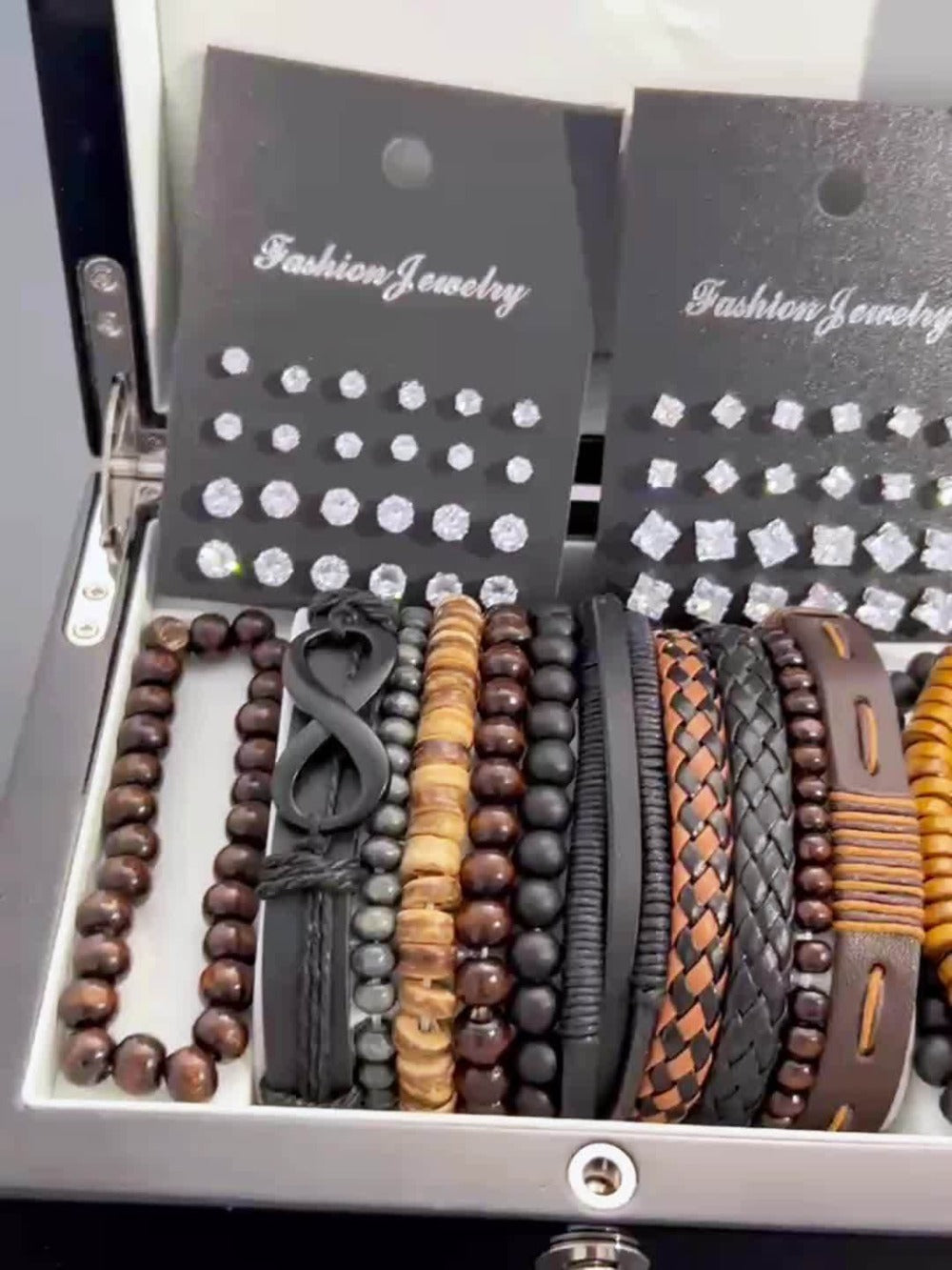 Jewelry Set for Women - Men's Bracelet & Earrings 61 Pieces Minimalist Stylish Mixed Earring - product detail view 8