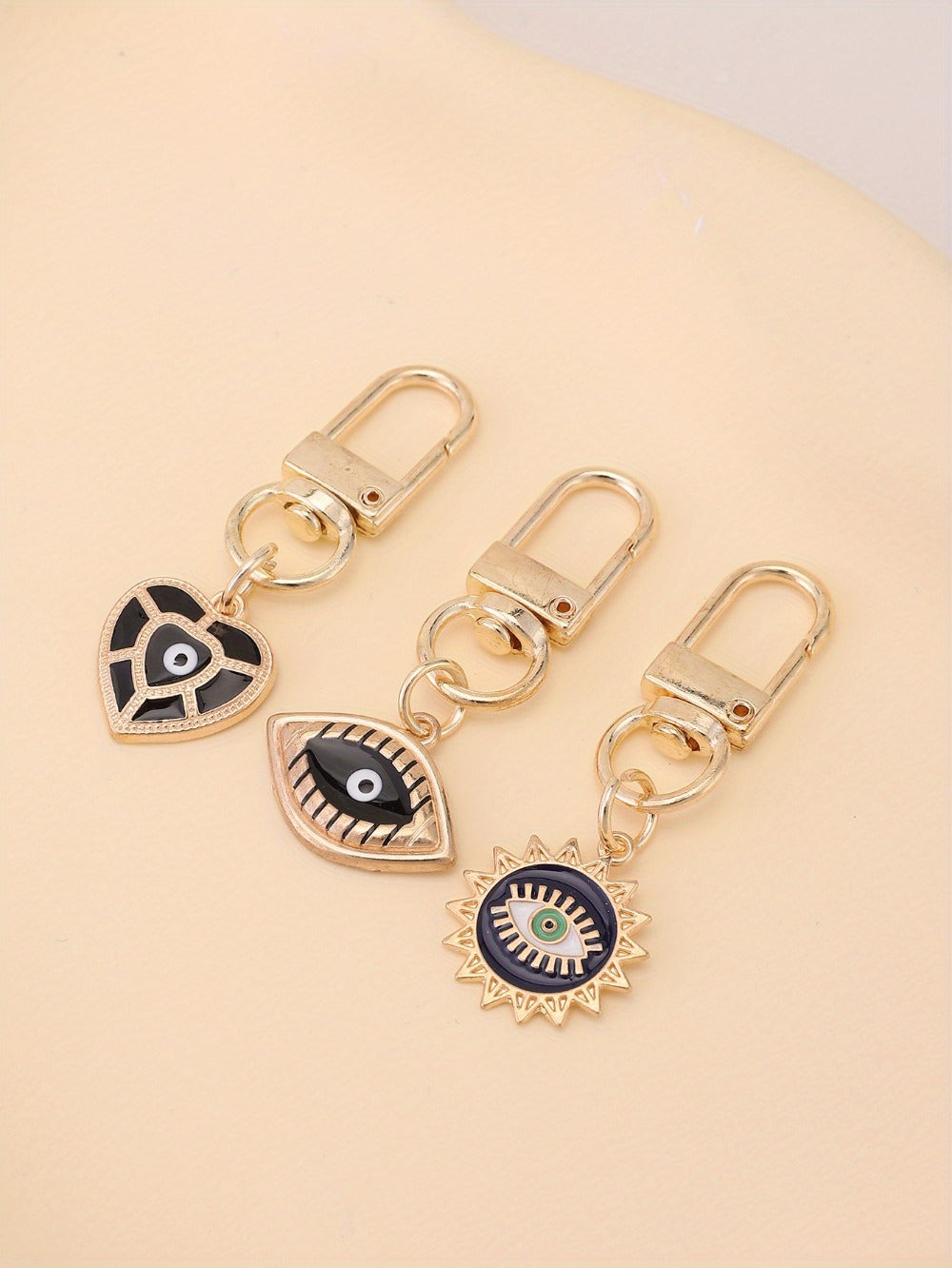 Keychain - Evil Eye 10pcs Set Amulet Charm Key Ring Cute Bag Purse Backpack Car Key - product detail view 13