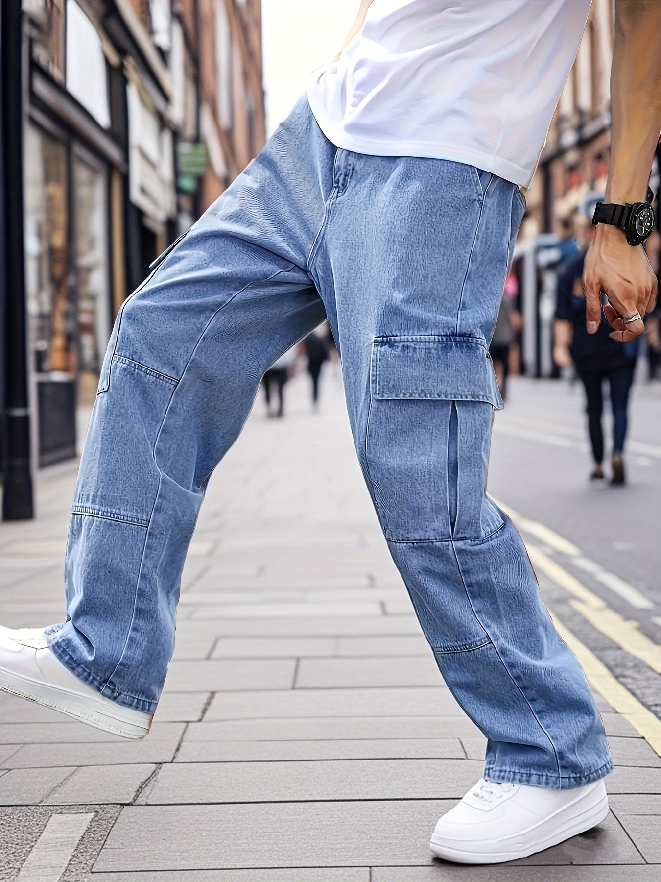 Men's Cargo Pants - Pocket Detail Wide Leg – view 9