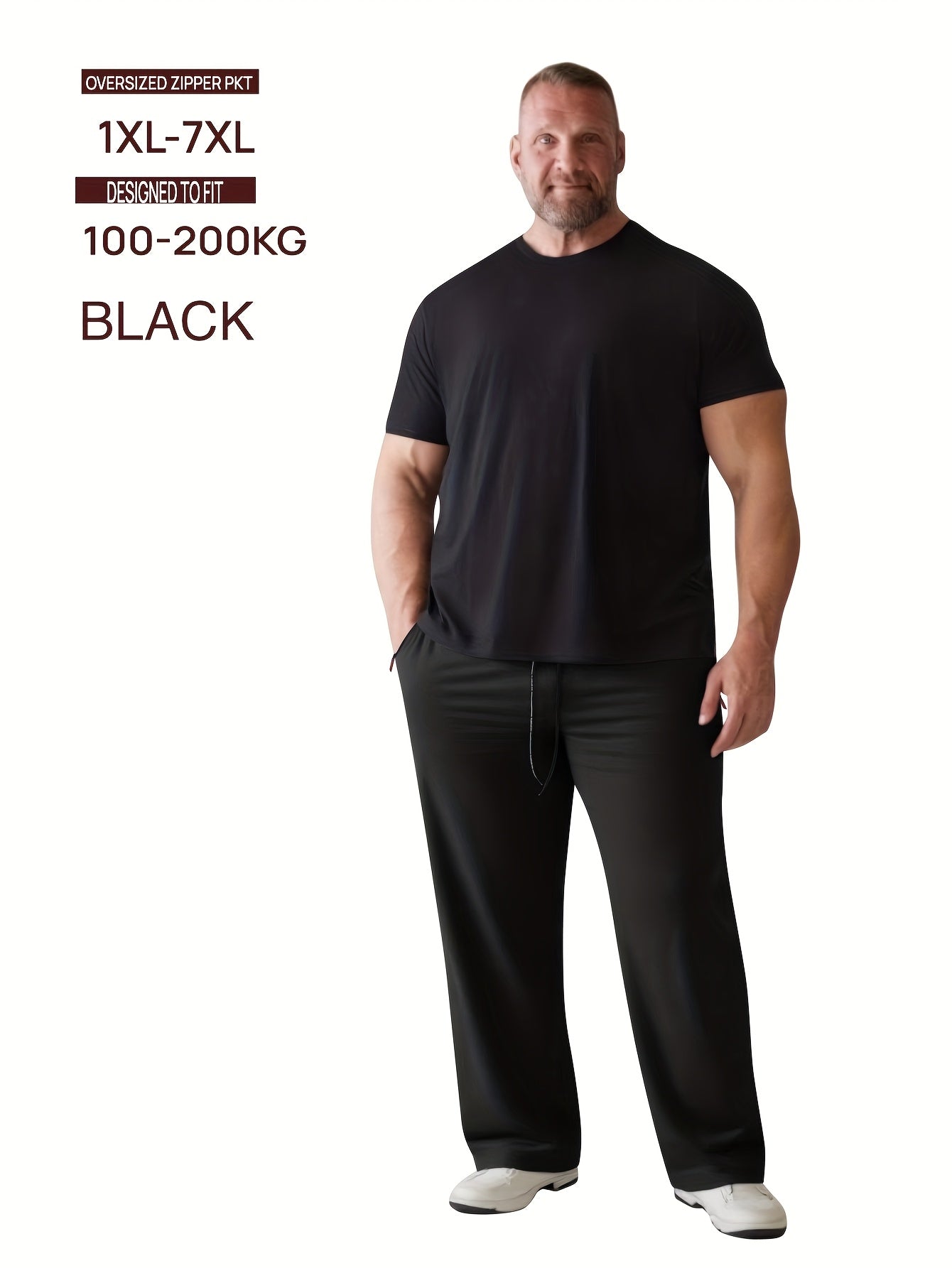Men's Casual Trousers - Elastic Waist With Pockets – view 8