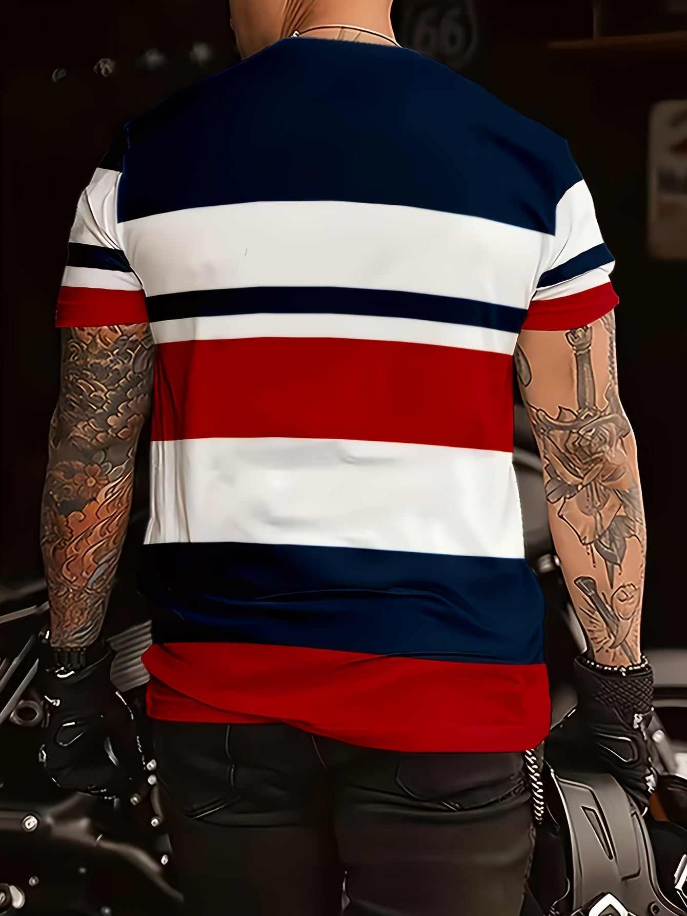 Men's Graphic T-Shirt - Round Neck Short Sleeve – Graphic Design 02341 detail view
