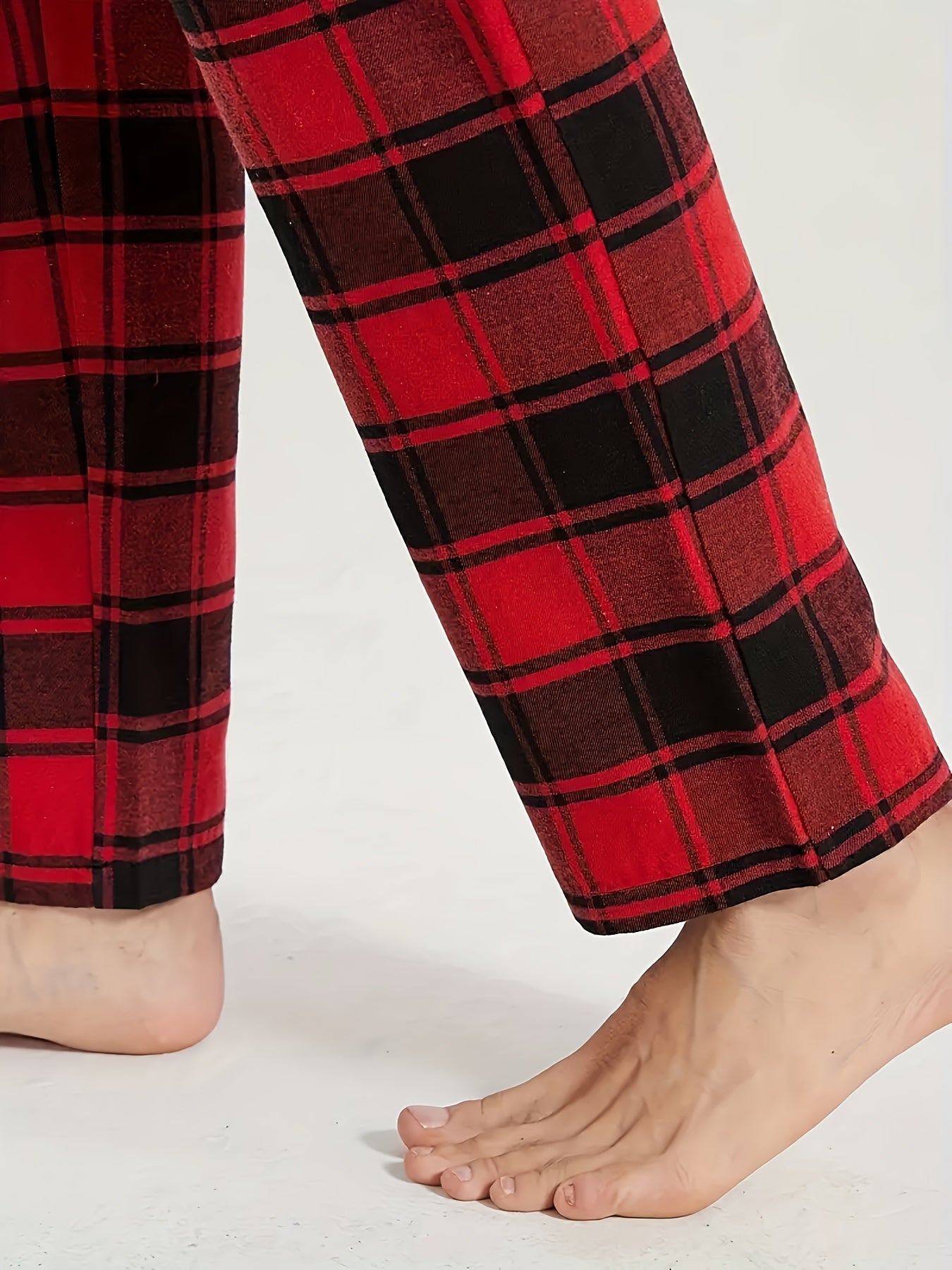 Men's Pajama Pants - Plaid – Mixed colors Polyester – view 5