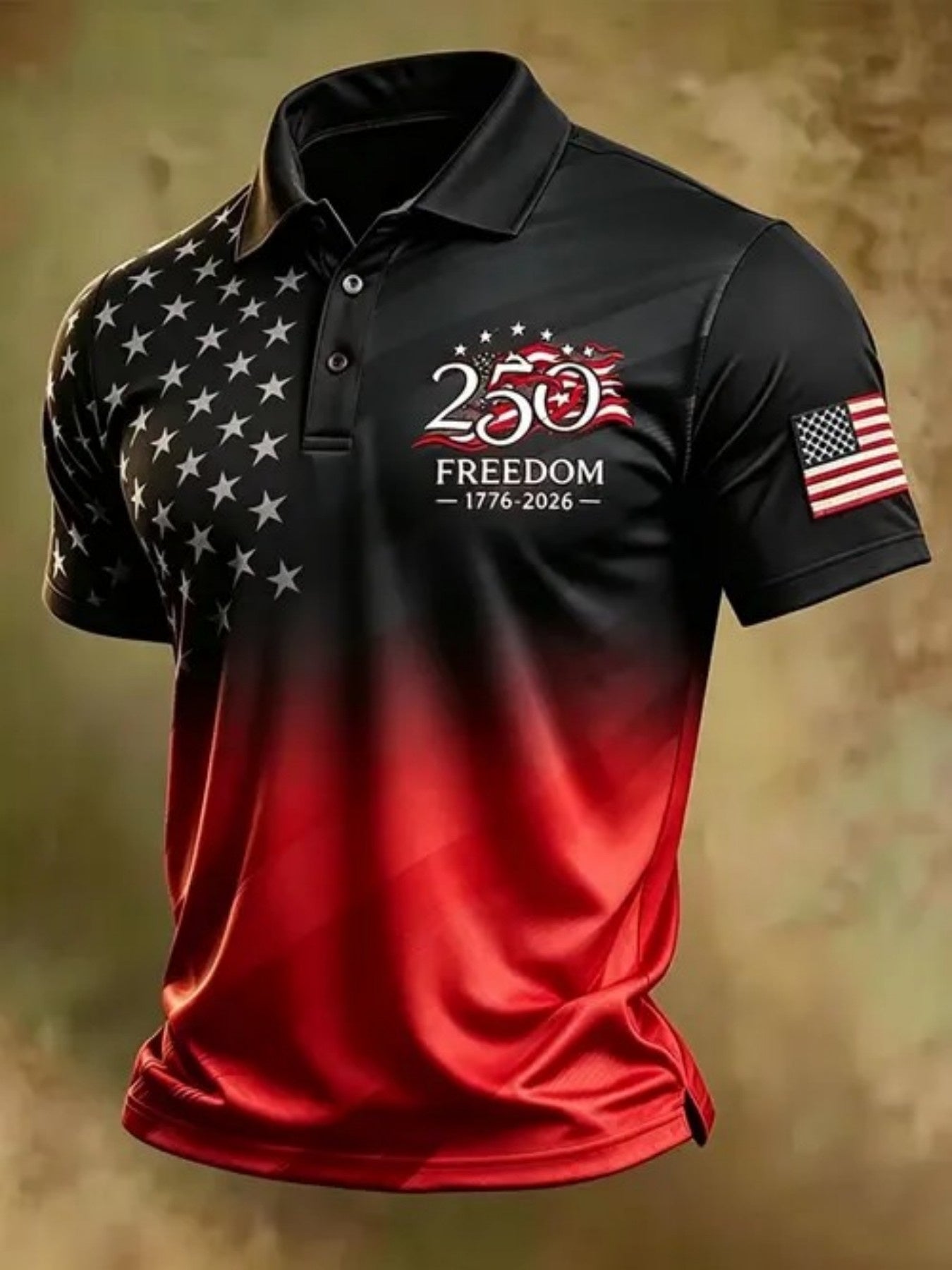 Men's Patriotic Polo Shirt - Collared Short Sleeve – 6-Variant Selection – view 2