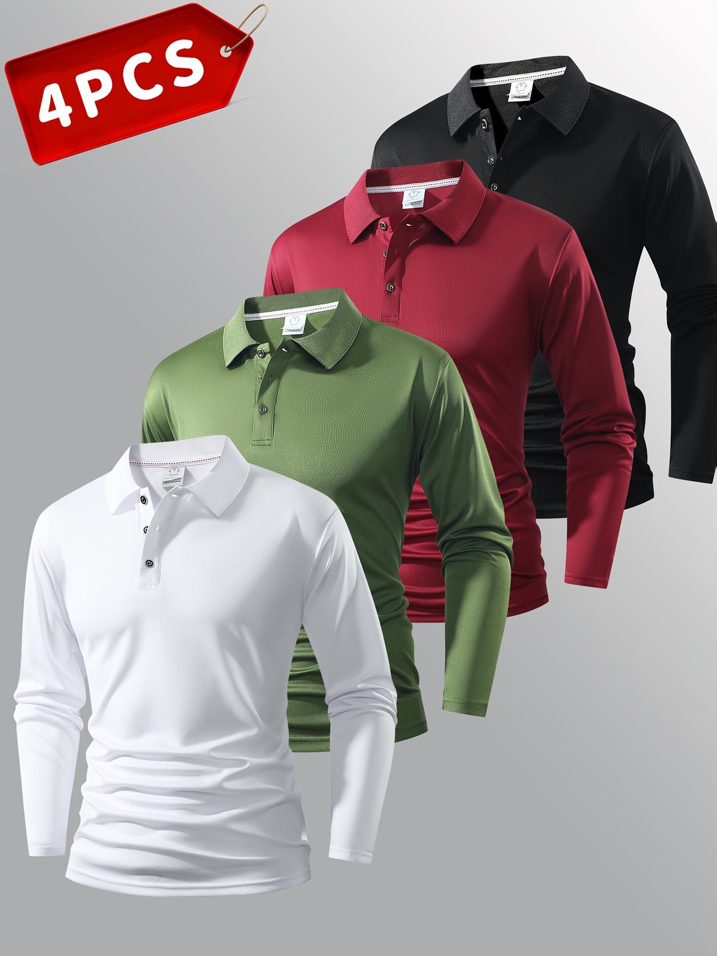 Men's Performance Polo Shirt - Collared Long Sleeve – view 13