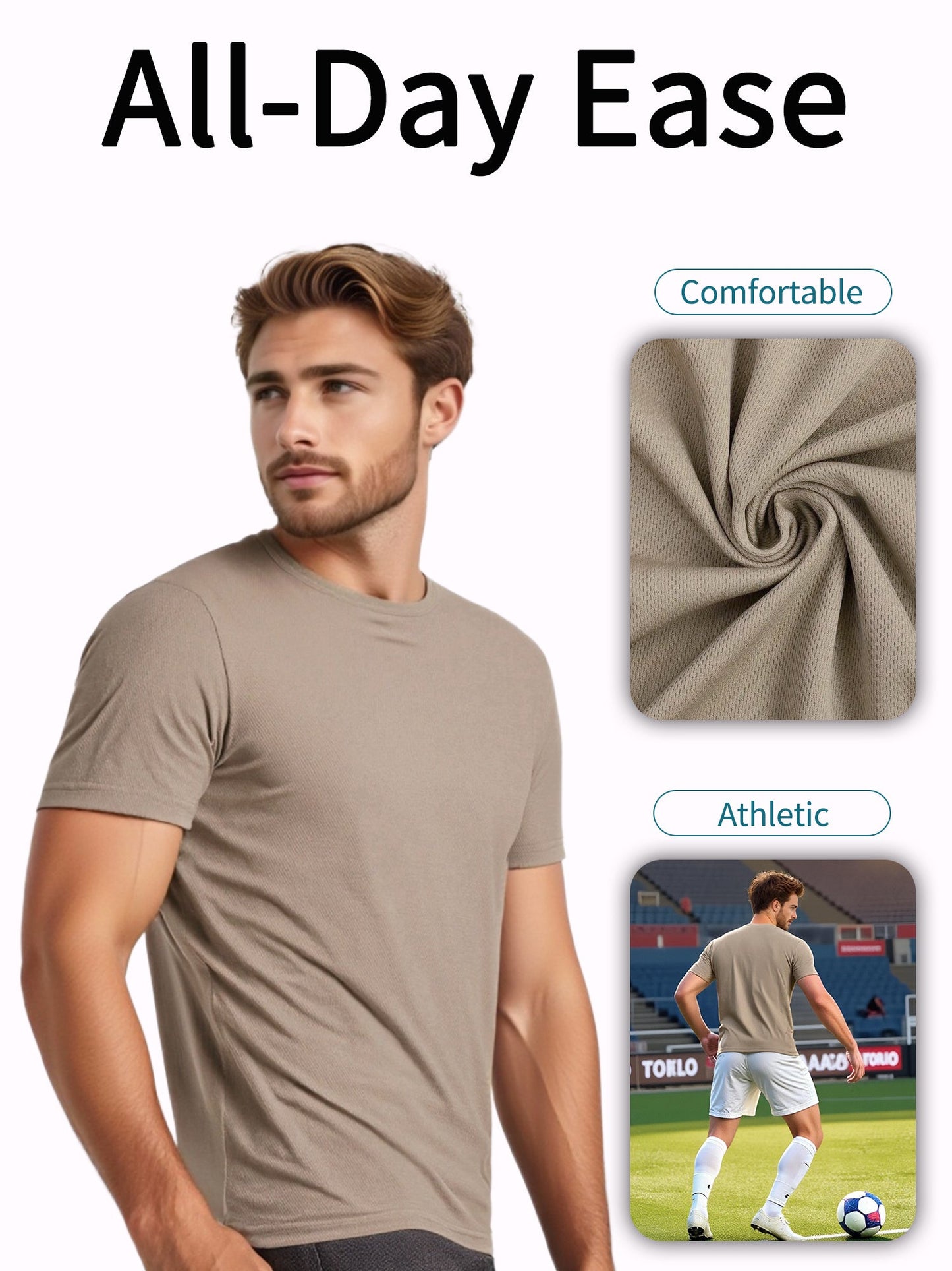 Men's Performance T-Shirt - Round Neck Short Sleeve – Colorway 10661 – view 16