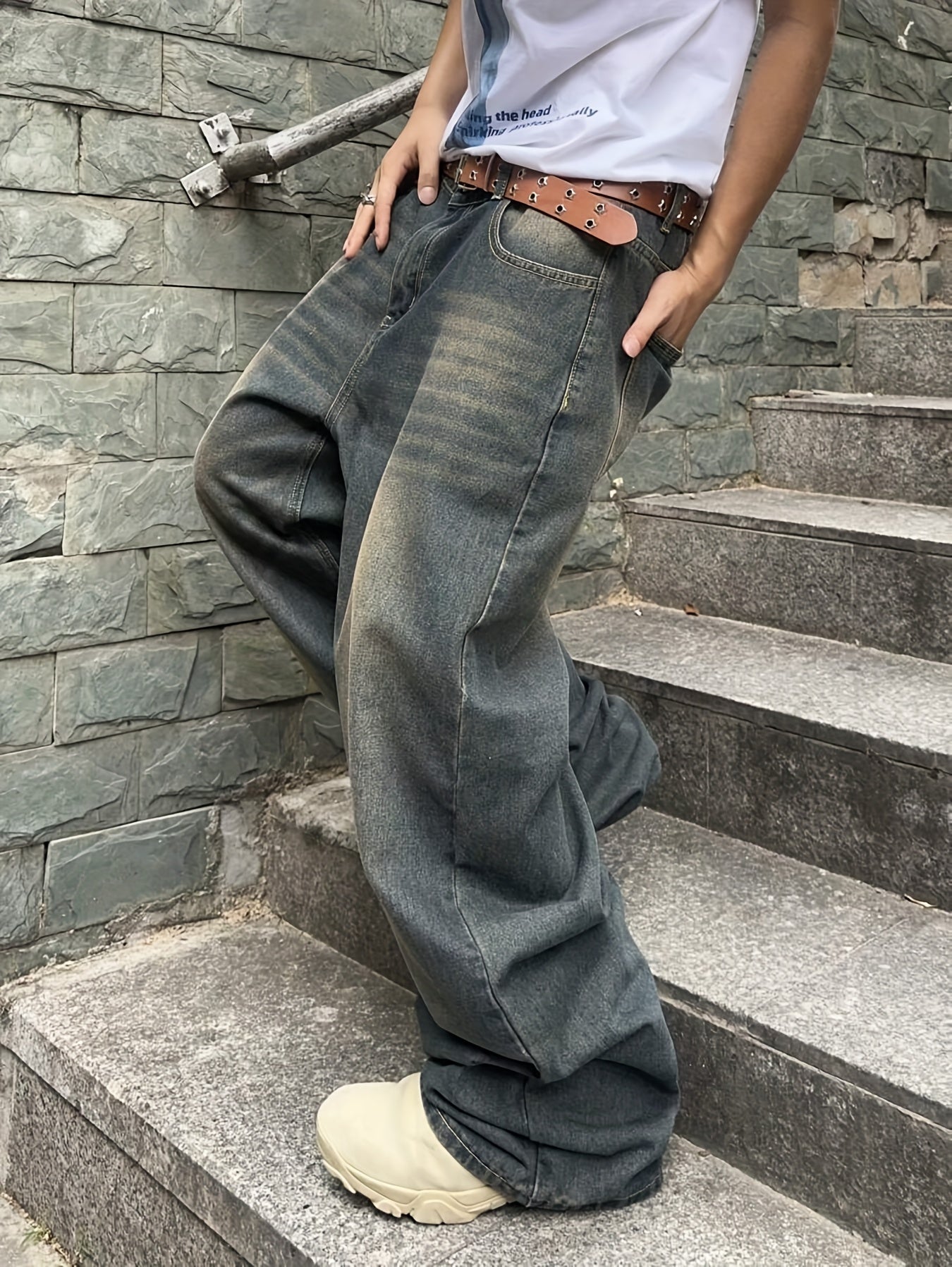 Men's Relaxed Fit Jeans - Black Denim Clean Finish – view 15