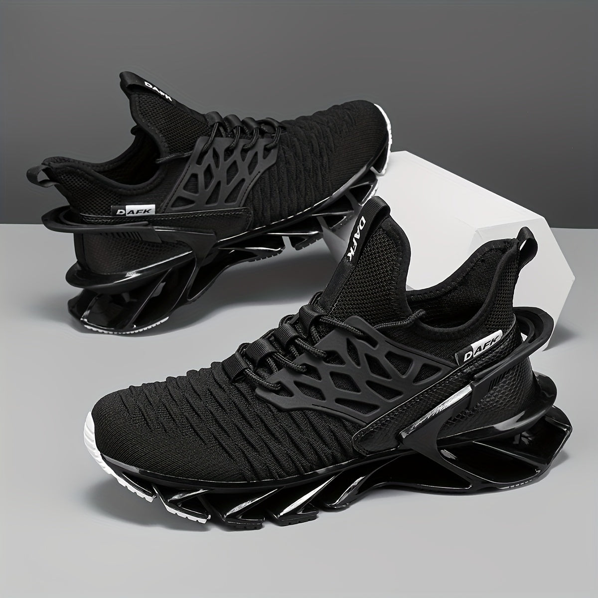 Men's Running Shoes - Breathable Mesh for Active Days – Black Lace – view 9