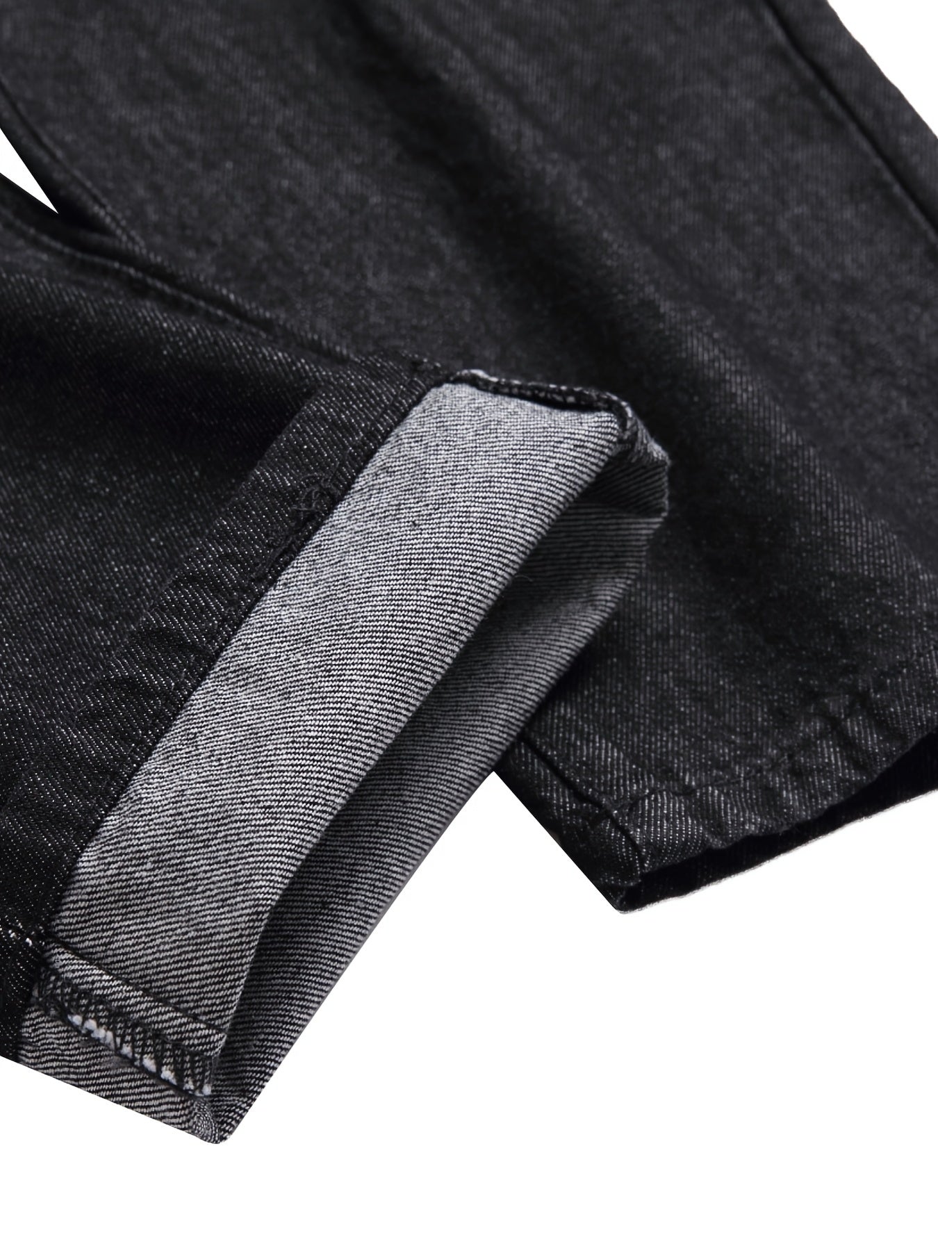 Men's Slim Fit Jeans - Black Denim Distressed – Sizes 28–40 – view 11