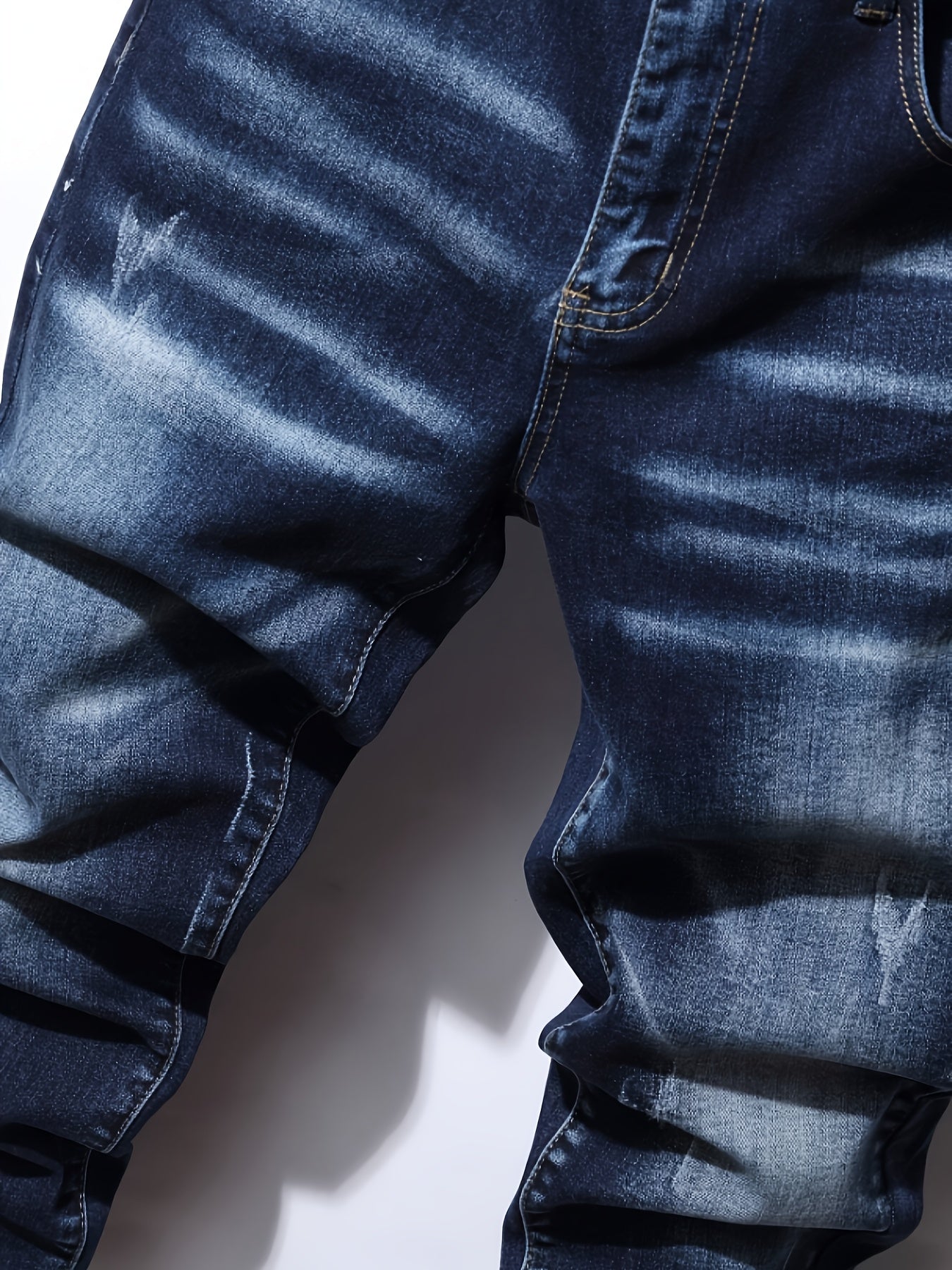 Men's Slim Fit Jeans - Classic Wash Clean Finish – Sizes 1XL–6XL – view 8