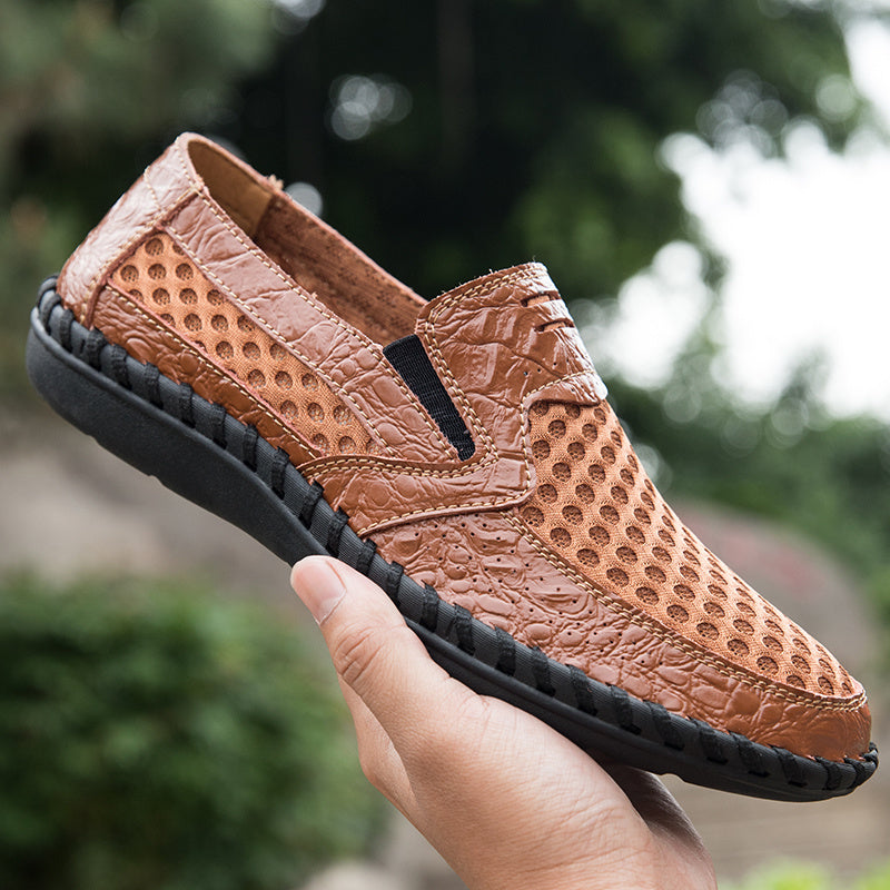 Men's Sneakers - Breathable Comfort – Black Mesh – view 22