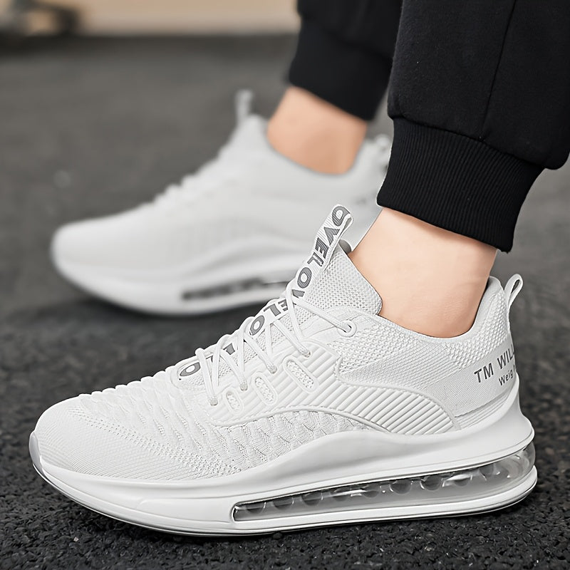 Men's Sneakers - Non-Slip Sole & Breathable Comfort – Black / White – view 9