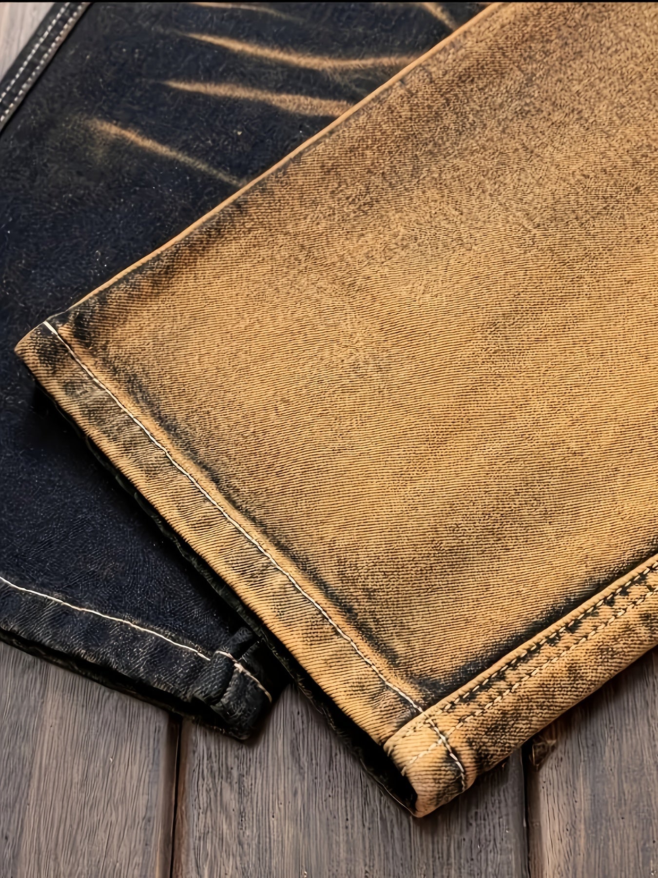 Men's Straight Leg Jeans - Vintage Wash Utility Pocket – view 9