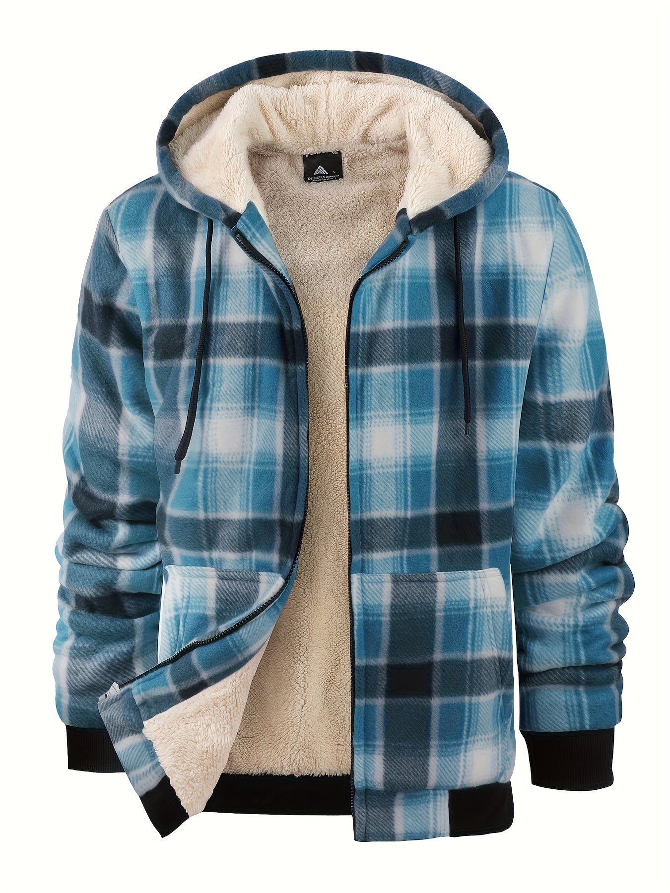 Men's Versatile Plaid Zip-Up Jacket – view 3