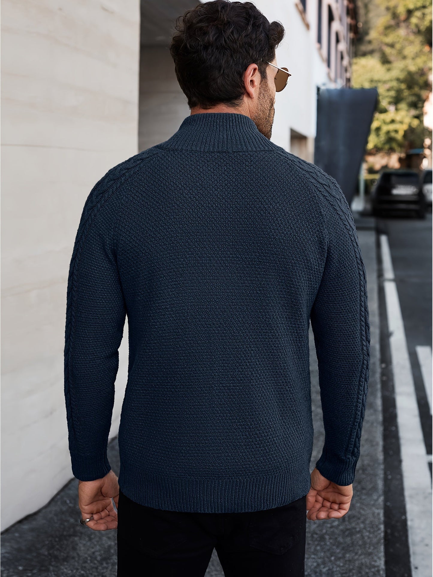 Men's Versatile Zip-Up Cardigan – fern green – view 5