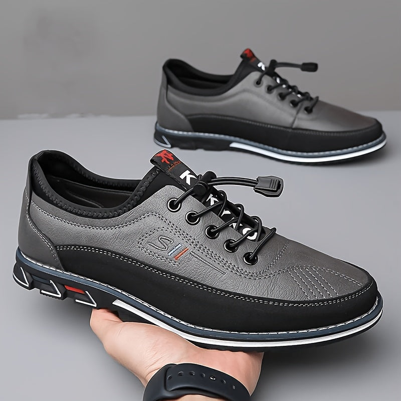 Men's Walking Shoes - Non-Slip Sole Lightweight for Outdoor & – Orange Lace – view 9