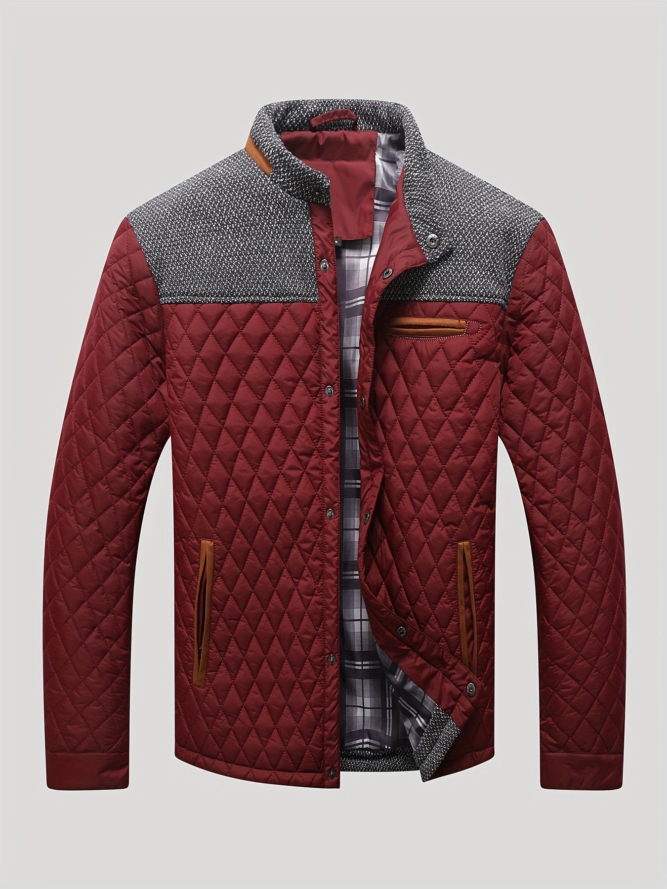 Men's Windproof Plaid Button-Front Jacket – view 22
