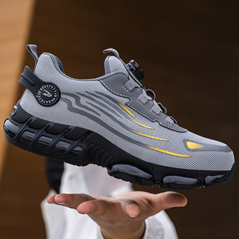 Men's Work & Safety Shoes - Breathable Mesh Non-Slip Sole for Outdoor & – view 8