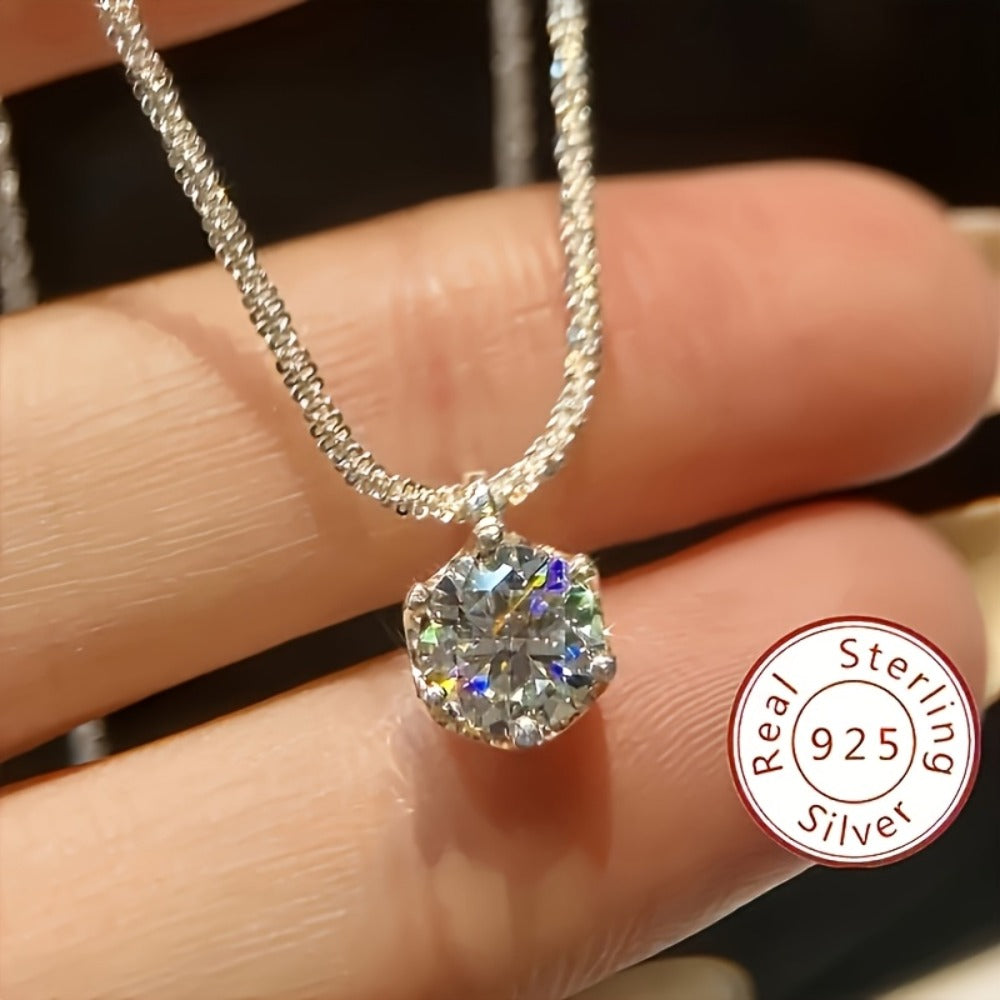Necklace for Women - 925 Sterling Silver Promise for 2pcs Eternal Wedding Set, Luxury Jewelry - product detail view 7