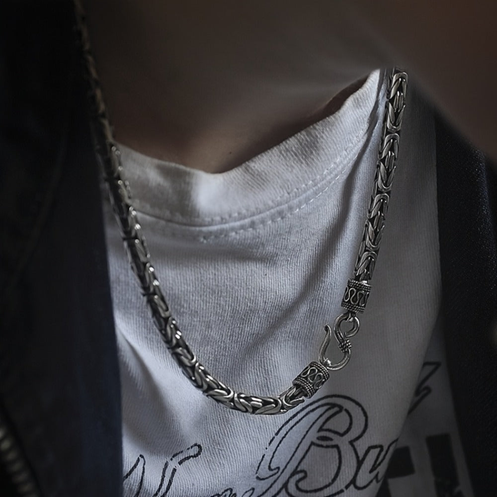 Necklace for Women - S925 Sterling Silver Men's Hypoallergenic Classic Chain, 21.7 Inch 36g - product detail view 11