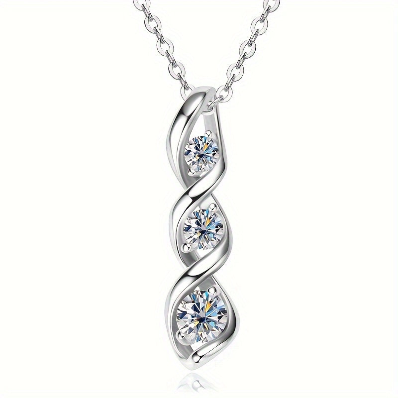 Pendant Necklace - 925 Sterling Silver Moissanite Hexagram Vintage Star of David - product detail view 13