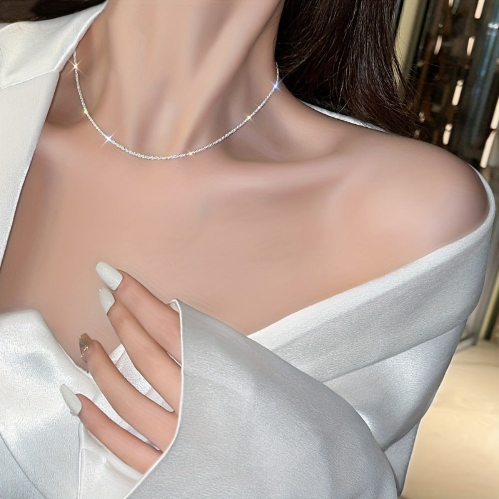 Pendant Necklace - 925 Sterling Silver Sparkling for Women Elegant Crystal , Ladies Fine - product detail view 7