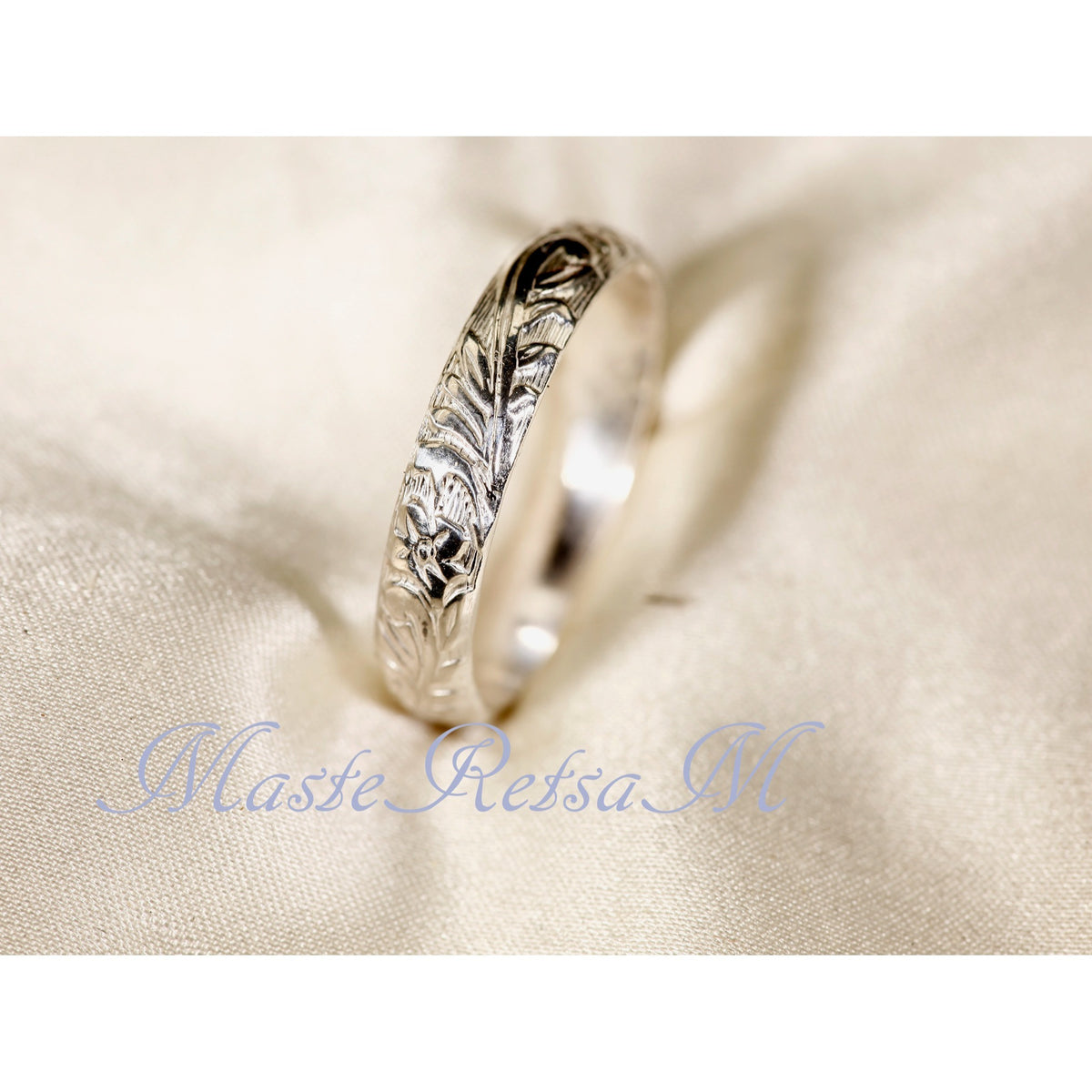 Rings for Women - 925 Sterling Silver Floral Ring Handmade, Vintage Pattern Sterling Silver - product detail view 30