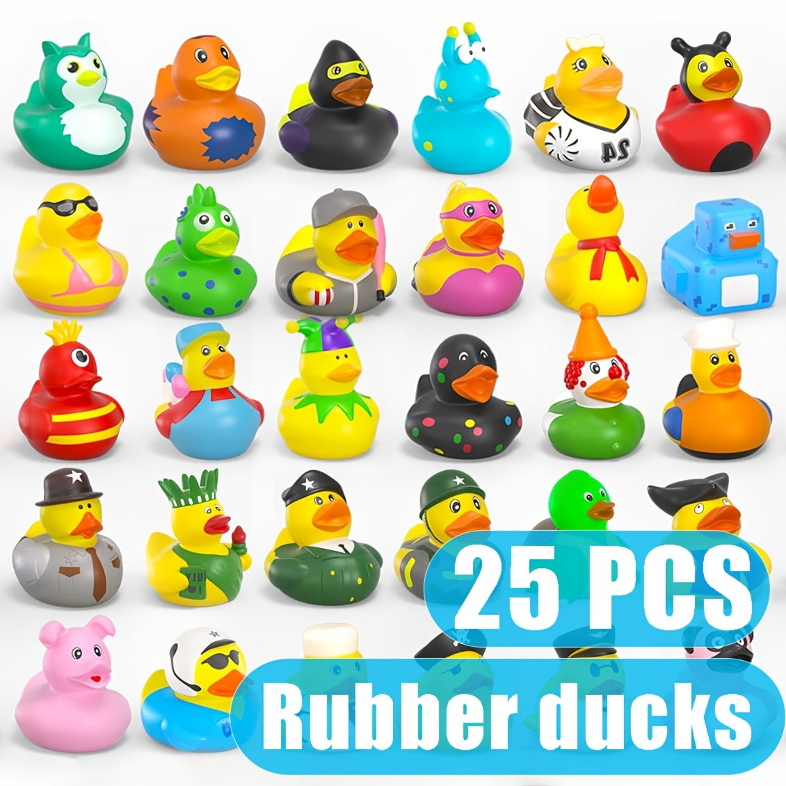 Rubber Duck Bath Toys - Assorted Mini Bulk Pack – view 6