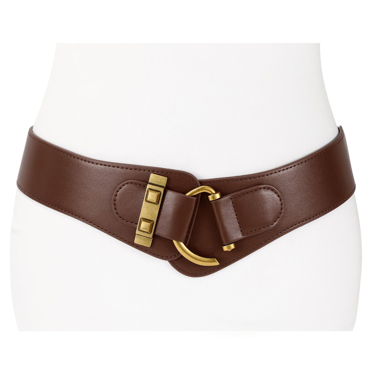 Women's Belt - 's Elastic Waist Retro Vintage Stretch Waistband for Dresses Skirts - product detail view 15