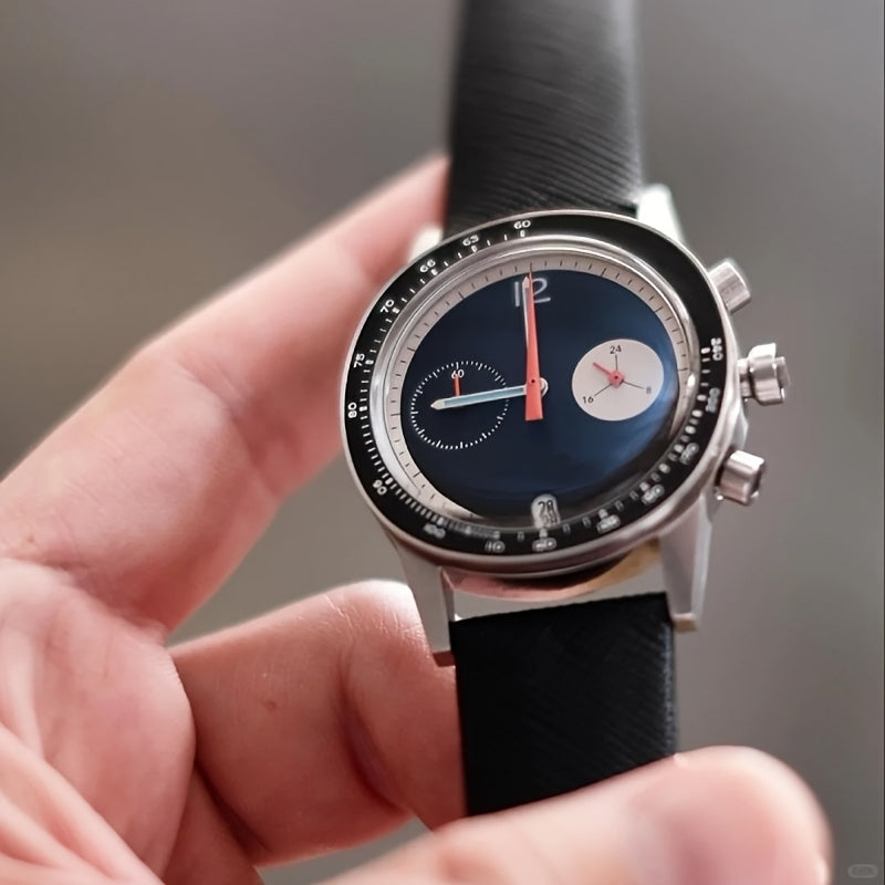 Men's Quartz Watch - CILOA 's Large Dial Stainless Steel Case Calendar Display Fashion Luxury - product detail view 17