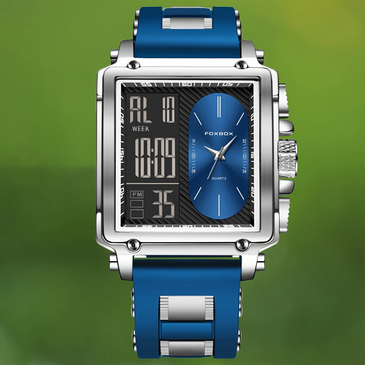 Men's Quartz Watch - LIGE 's Luxury Chronograph - Dual Display Business Wristwatch with World - product detail view 29