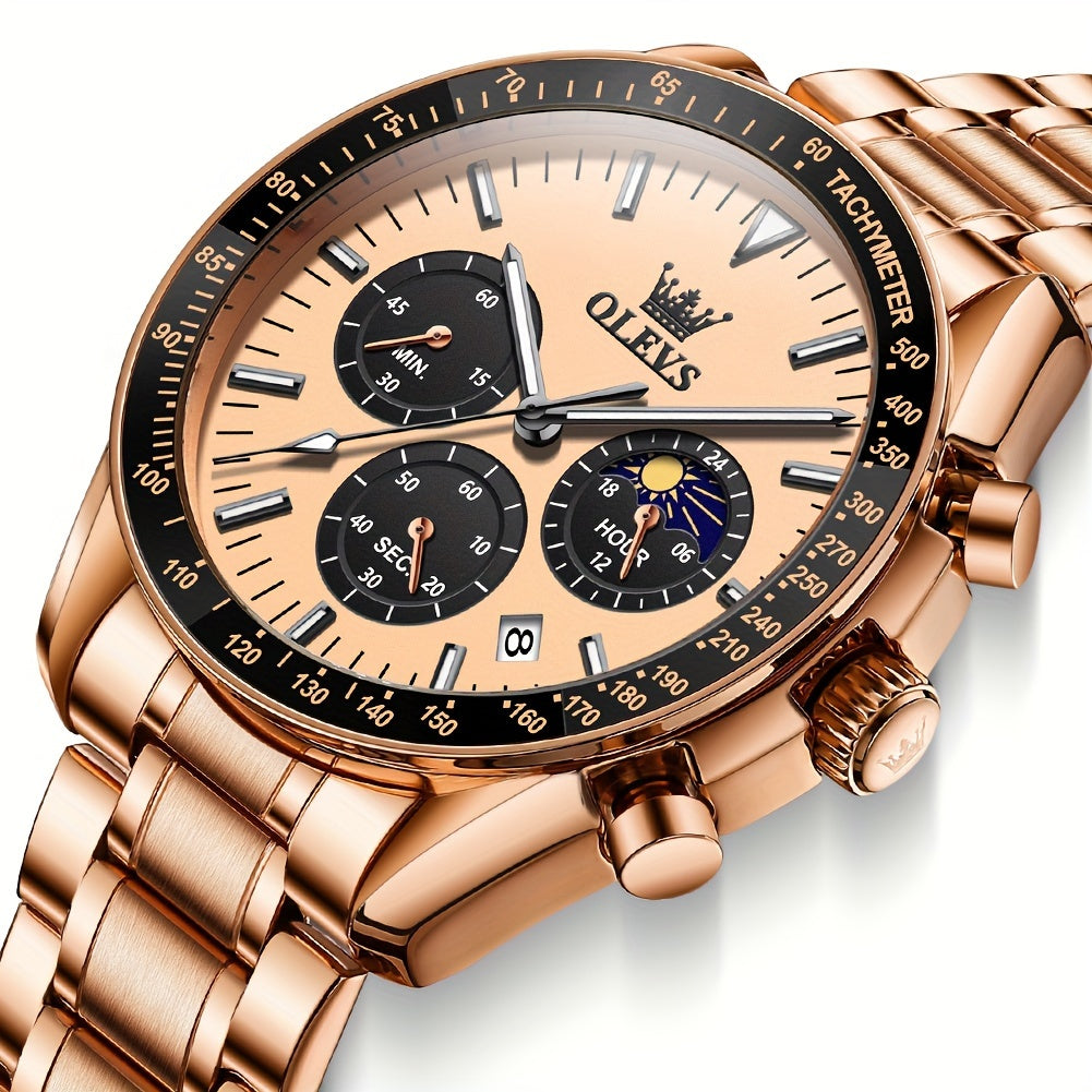 Men's Quartz Watch - OLEVS Luxury Luminous for Stainless Steel Dress Business Wristwatch Day - product detail view 23
