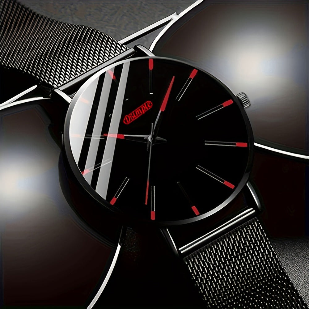 Men's Quartz Watch - 's 3-Piece Set Rhinestone Analog Dials, Casual & Dressy Wristwatches - product detail view 8