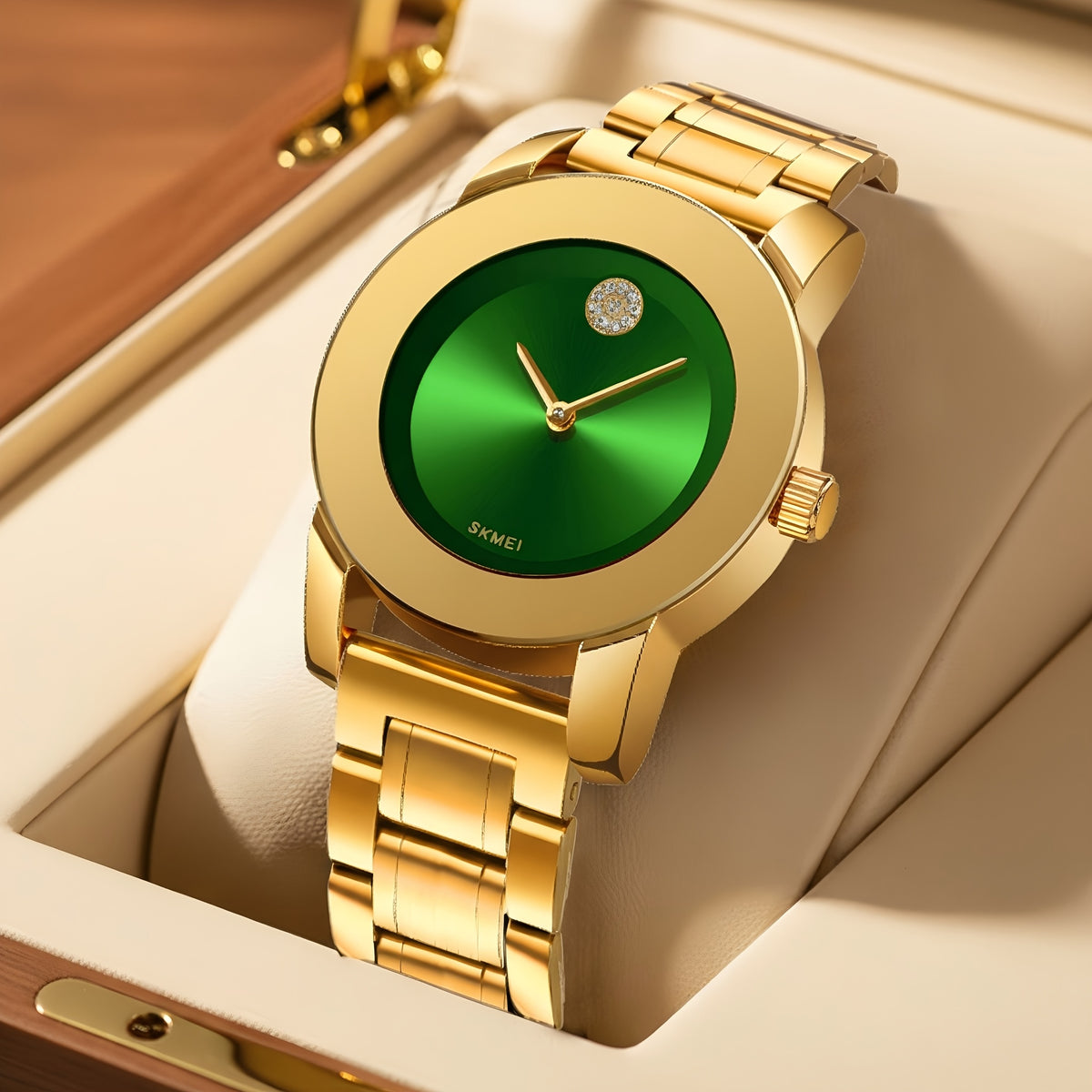Women's Quartz Watch - 's Fashion Round Dial - Elegant Ladies Wristwatch Gold Silver Black Red - product detail view 25